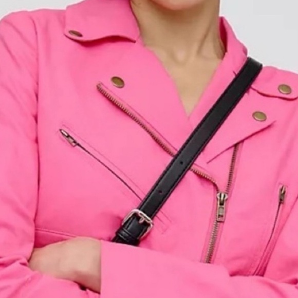 Anthropologie Dolan Cropped Linen Moto Jacket - Picture 3 of 14